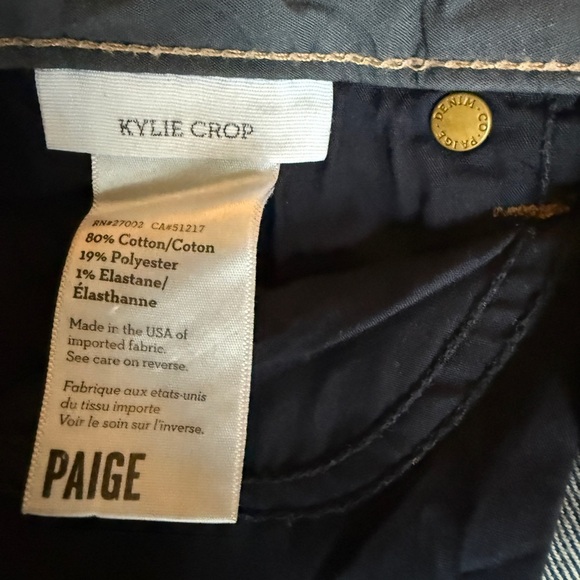 Paige Kylie Crop Women's Denim Jeans Dark Wash Size 29 - Picture 4 of 7